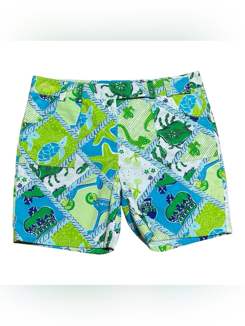 Lilly Pulitzer white label vintage girls shorts size 14 Starboard Patch